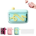 thumbnail image 1 of Automatic Pop-up Floss Dispenser Refillable  Floss Holder Portable Travel Floss Pick Organizer Case with 100 Floss Picks for Teeth Cleaning, 1 of 5
