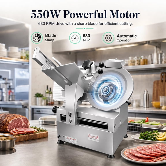 Automatic Precision Meat Cutter,10 in Blade Meat Slicer,Aluminum Alloy Meat Shredder Tool Twist, Adjustable Thicknes Bandsaw Machine for Frozen Meat Cheese Bread Home Commercial