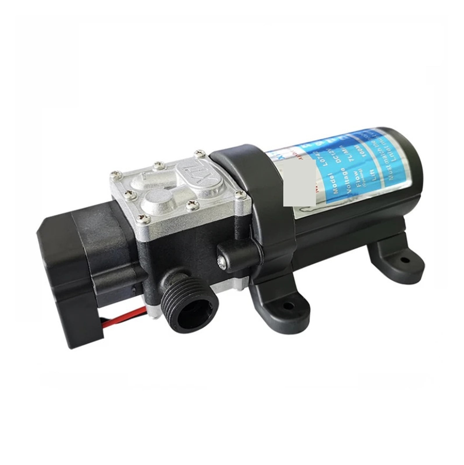 Automatic Pressure Switch Water Pump, 12V 100W Electric Dc Diaphragm Water Pump Self-priming Booster Pressurized Lar Flow ,Long Lasting