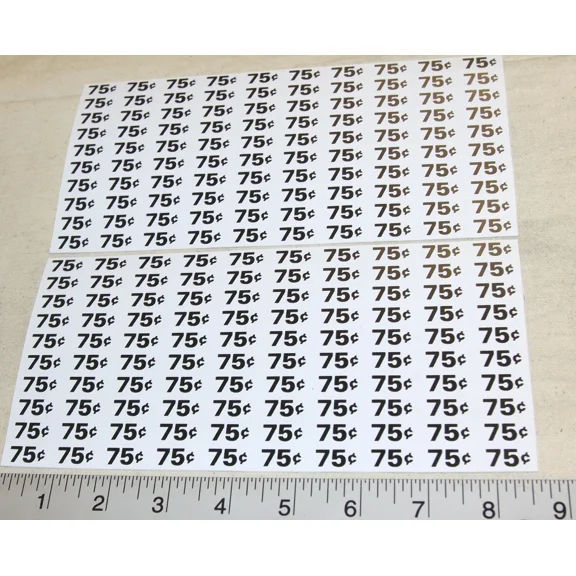 Automatic Products Ap Snack Vending Machine Price Label Stickers - $.75 & $.70