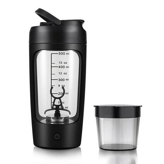 Automatic Protein Shaker Bottle, Fully Stirring Shaking Cup with Powder Box, Portable Protein Mixer, Gym Fitness Shaker, Compact Travel Mixing Cup for Pre-workout Drinks