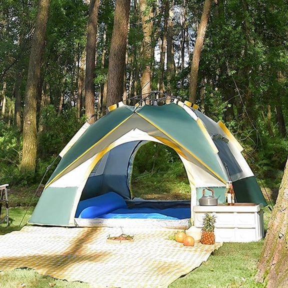 Automatic Quick-Opening Tent Outdoor Self-Driving Travel Camping Tent Automatic Quick-Open Tent Rainproof Sunshine-Proof Tent Fishing Beach Sunshine Shelter 2-3 Person Portable Fishing Hiking