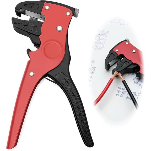 Automatic Quick Wire Stripper and Cutter, Adjustable Electrical Cable Stripping Tool for Wires, Multi-Function Electrician Tool for Precise Wire Cutting, Stripping and Crimping Applications
