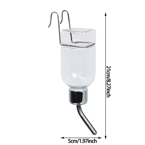 Automatic Rabbit Water Bottle with No- Design for Cages, Hanging Guinea Pig Water Dispenser for Ferrets, Rats, Hamsters, Chinchillas & Small Animals (White)