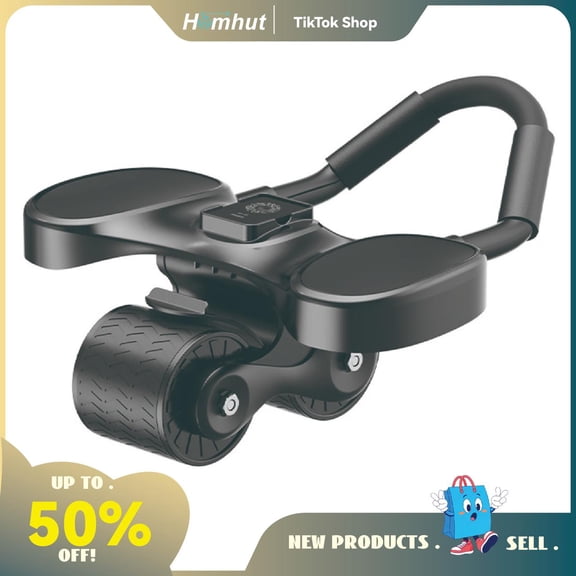 Automatic Rebound Abdominal Wheel with Timer, Ab Roller Fitness Equipment for Home Core Workout