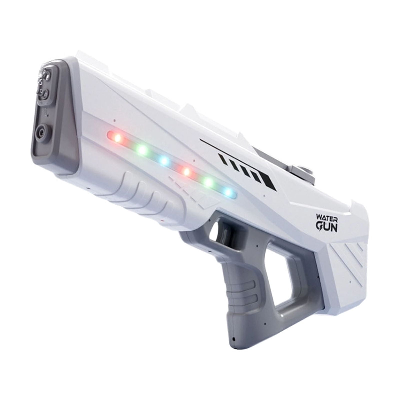 Automatic Rechargeable Water Toy Gun, High-Speed Continuous Fire Water Blaster with Auto Water Absorption, Safe Waterproof Material for Summer Pool Beach Water Fight Party Use,White