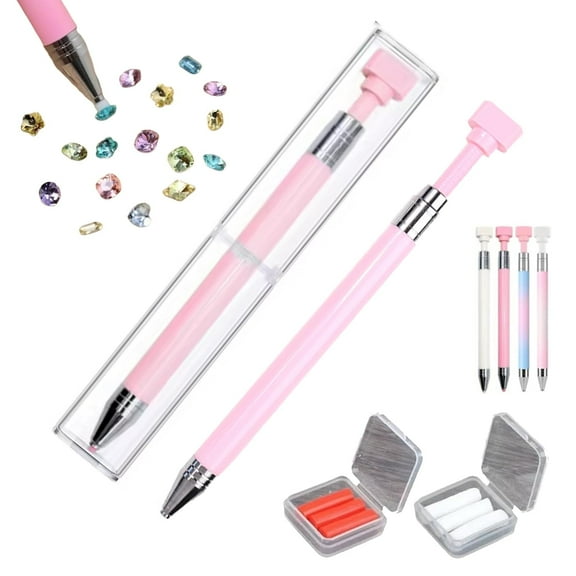 Automatic Refillable Wax Pen for Diamond Painting, Diamond Art Pen with Wax, Refillable Wax Pen with 6 PCS for for Diamond Art Nail DIY Craft