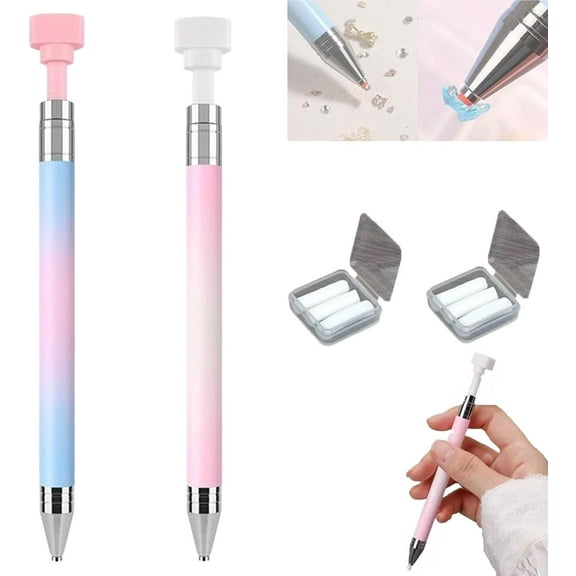 Automatic Refillable Wax Pen for Diamond Painting, Diamond Art Stylus with Wax, Diamonds Art Accessories Kit for DIY Crafts and Nail Projects