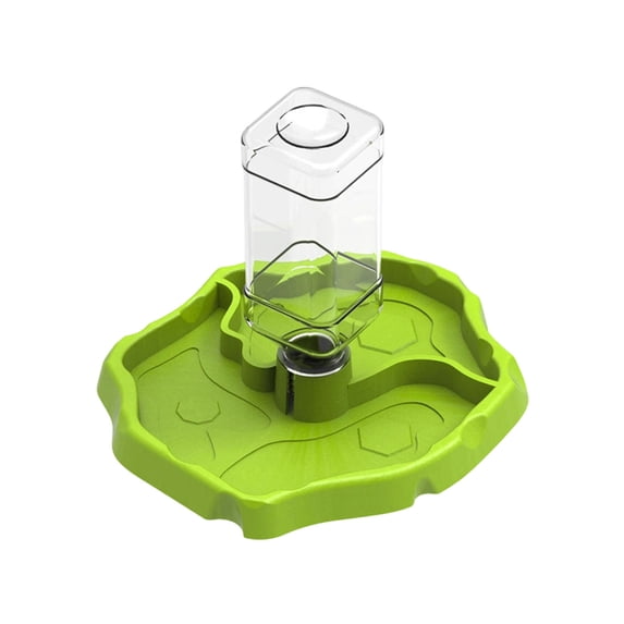Automatic Reptile Water Dispenser and Feed Bowl Lake Blue Turtle and Water Dish with Built In Reservoir for Terrarium Use Water Dispensers Small Reptiles Pet Supplies Happy Day!