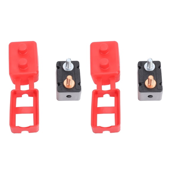 Automatic Reset Circuit Breaker, 40A DC12V-24V, Heat Resistant Bolt-On for Cars, Ships, Yachts, 2 Pack