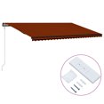 Automatic Retractable Awning 600×300 cm Orange and Brown