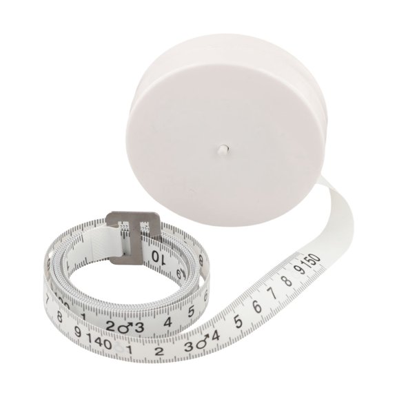 Automatic Retractable BMI Tape Measure for Body, 72mm Round Plastic Health Calculator Tool for Waist Chest Hips Diet Tracking