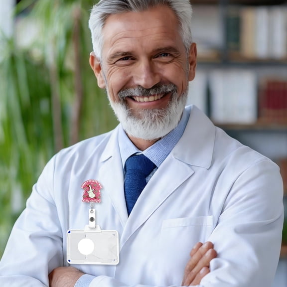 Automatic Retractable Badge Reel Clip with Secure Belt Clip Holder for ID Cards, Name Tags, Keys, Work Lanyard Accessories Office Hospital Security Corporate Events