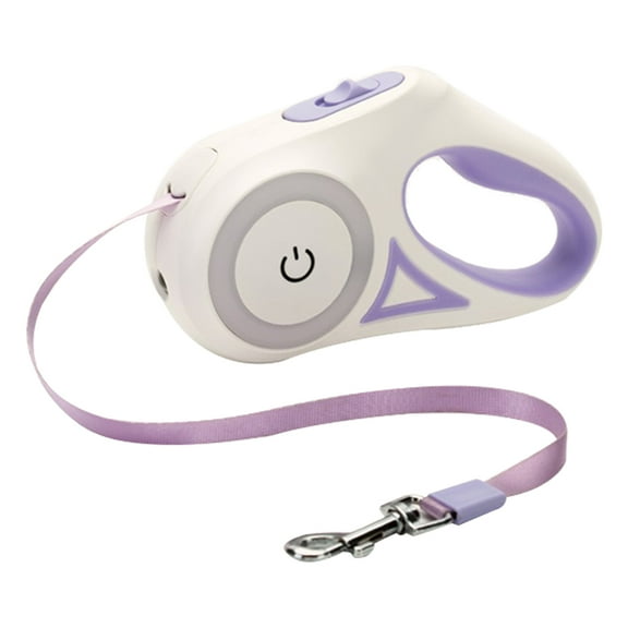 Automatic Retractable Dog Leash Pet Collar Durable Rope with LED Night Light