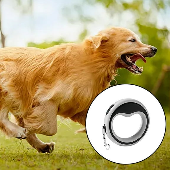 Automatic Retractable Dog Leash with Escape Lock for Small Medium Dogs Portable Adjustable Pet Walking Solution with Durable ABS Leather Construction