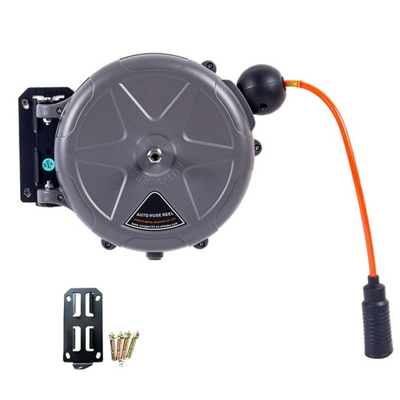 Automatic Retractable Hose Reel Car Wash Tool Garden Irrigation Water Tube Rack Water Pipe Roller Locking Water Drum