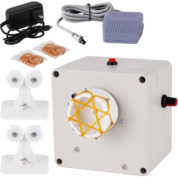 Automatic Reversal Fishing Rod Building Drying System, 0-40RPM Adjustable, 100-240V DIY Electric Fishing Rod Building Winding Machine, Building Repair Wrapping Station with Foot Switch