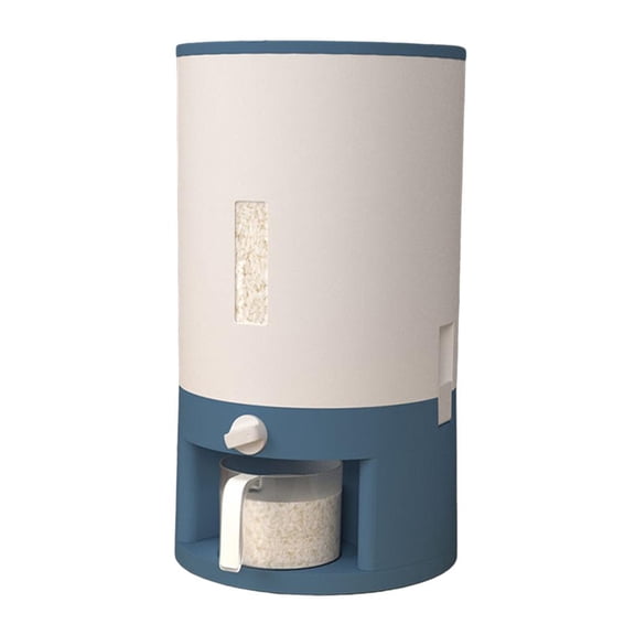 Automatic Rice Storage Container, Cereal Dispenser Storage Box, Large Capacity Tank with Lids for Grain Rice Nut Snacks Blue