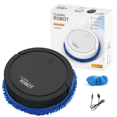 Automatic Robot Cleaner, 3-in-1 Wireless Sweeper And Mopping Machine, Ultra-Thin 2.4" For Hard Floor, Wet And Dry Cleaning, Under Furniture, USB Charging, Ideal For Small Apartments