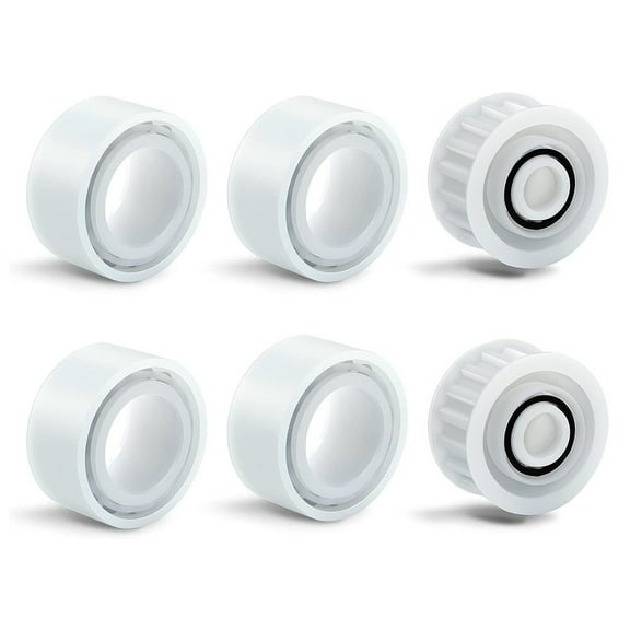 Automatic Robotic Pool Cleaner Replacement Parts, Guide Wheels 4 Pack with 2 Pack Pulley Gears 3884997-R6 for Maytronics Dolphin, Nautilus CC Plus Pool Cleaner M200/M400/M500 &Dx3/Dx4/Dx6