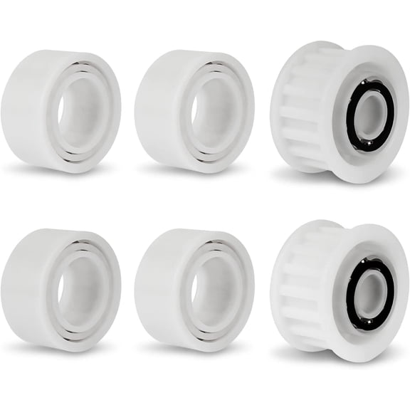 Automatic Robotic Pool Cleaner Replacement Parts, Guide Wheels 4 Pack with 2 Pulley Gears 3884997-R6 for Maytronics Dolphin, Nautilus CC Plus M200/M400/M500 &Dx3/Dx4/Dx6