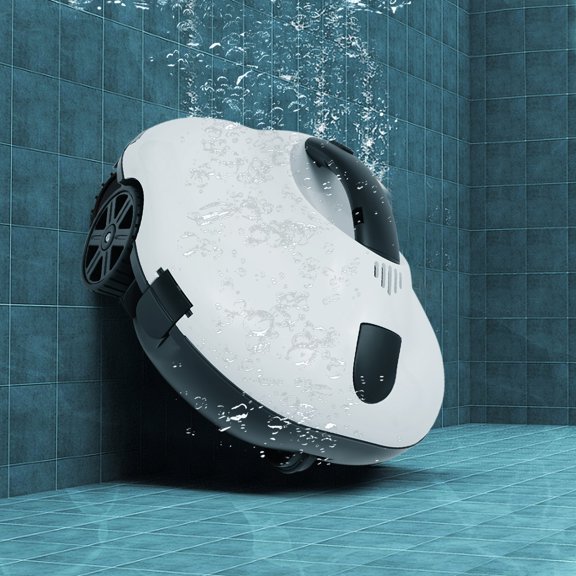 Automatic Robotic Pool Cleaner for Swimming Pools with a Bottom Area within 861.11ft and a Maximum Water Depth of 9.84ft for Removing Sand, Stones, Hair, Debris and Other Sundries