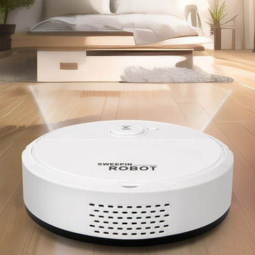 Automatic Robotic Vacuum Cleaner, 3 in 1 Robot Cleaner with Strong Suction, Avoid Obstacles Robot Vacuum Cleaner, Low Noise Robot Vacuum Mop for Pet Hair, White