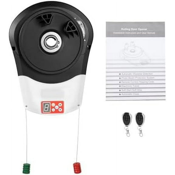 Automatic Roll Up Door Opener, 110V 110W Commercial Garage Electric Roller Shutter Door Opener with 2 Remotes, 800N Powerful 22.5M Roller Shutter for Garage Warehouse Store$$Tools & Hardware Other