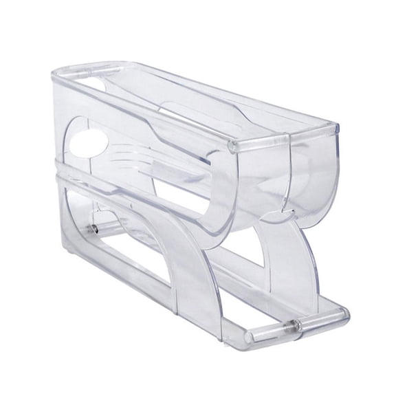 Automatic Roll Slide Egg Storage Box 28x13.5x7cm Space Saving Shockproof Easy Clean Fridge Organizer for Kitchen Countertop