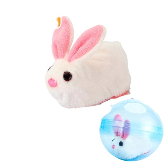 Automatic Rolling Cat Toy with Bunny Figure Inside, Interactive Moving Ball for Indoor Cats Exercise, Self Play Entertainer, Fun Pet Gift for Cat Lover
