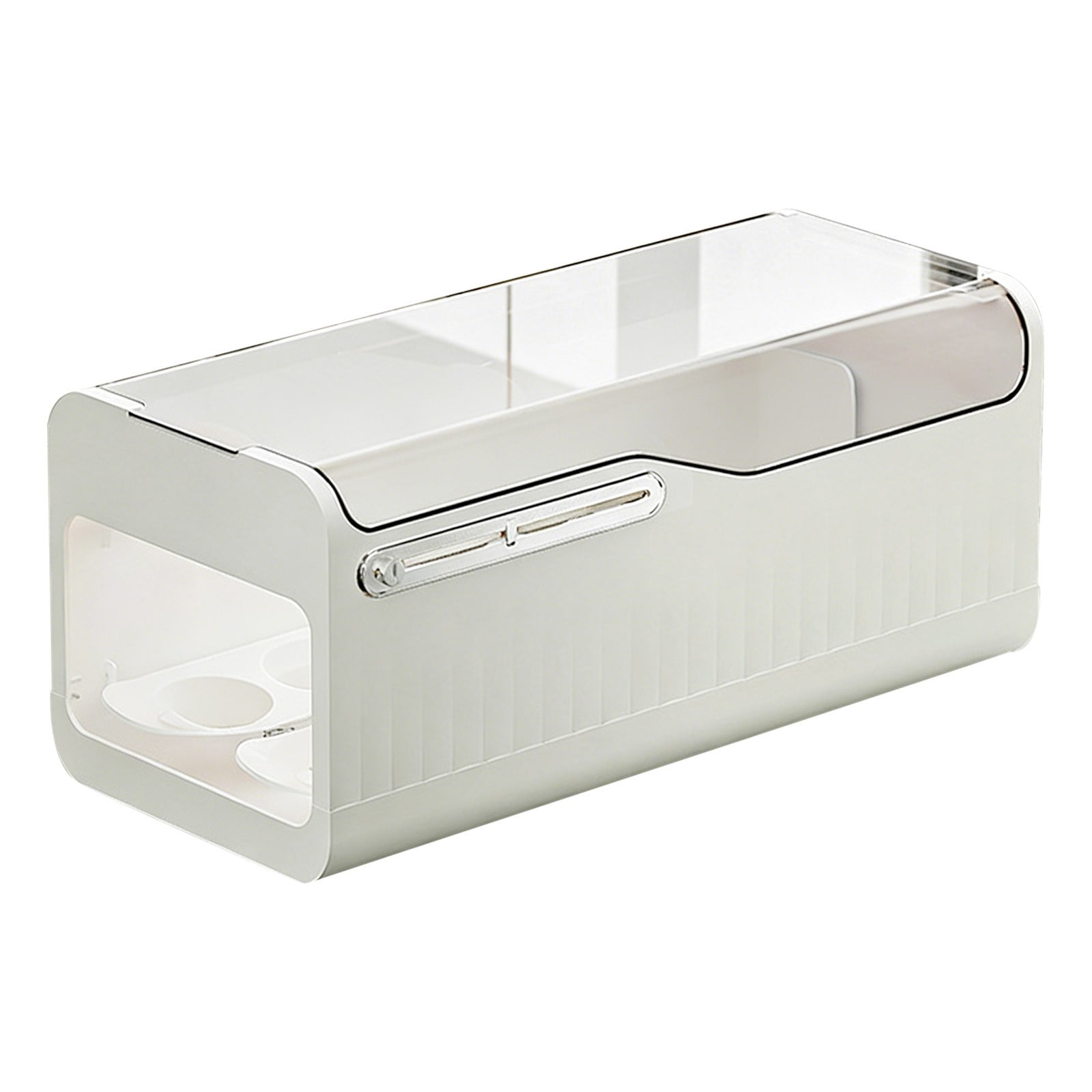Automatic Rolling Egg Holder for Refrigerator, 2 Layer Stackable Egg Organizer with Lid, Clear Egg Storage Container and Tray for Fridge Door, Large Capacity Space Saving