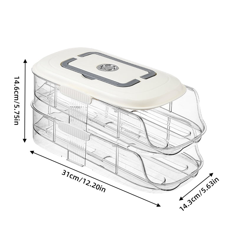 Automatic Rolling Egg Storage Box Multi Layer Refrigerator Organizer Side Door Egg Holder Tray