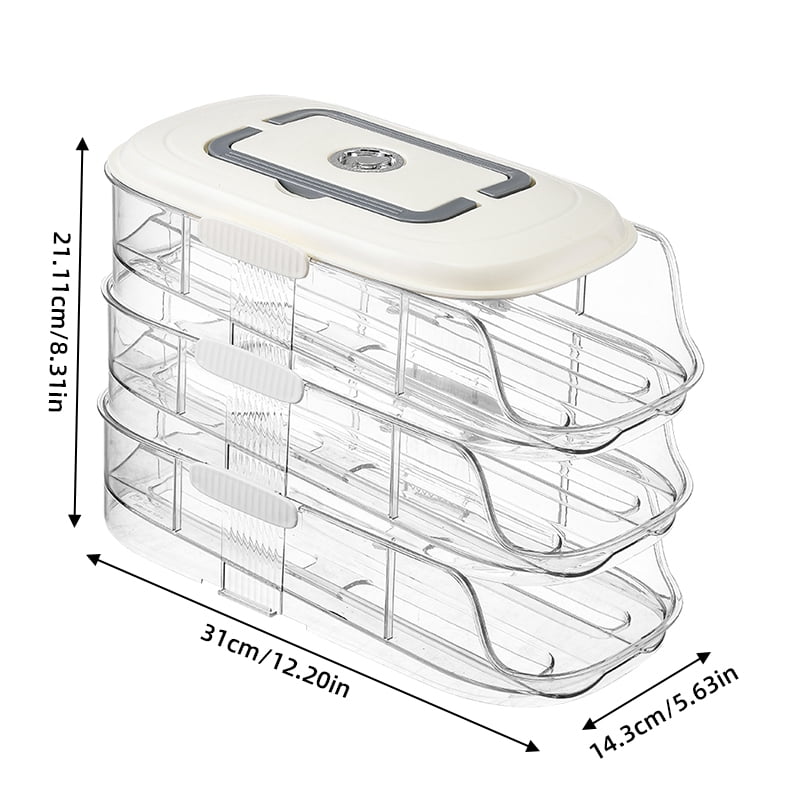 Automatic Rolling Egg Storage Box Multi Layer Refrigerator Organizer Side Door Egg Holder Tray