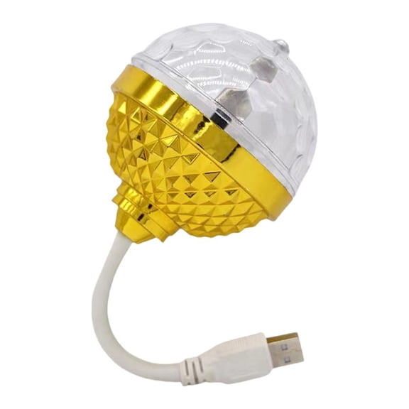 Automatic Rotating Ball Light USB Powered Colorful LED Stage Lighting Plastic Texture for Home Parties and Event