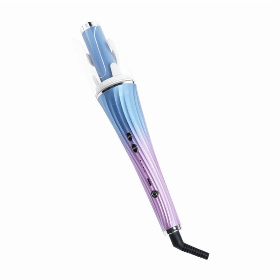 Automatic Rotating Curling Iron, Anti-Scald Ceramic Hair Waver with 4 Heat Levels and Negative Ionic Care, Gradient Color US Model, 1 Pack
