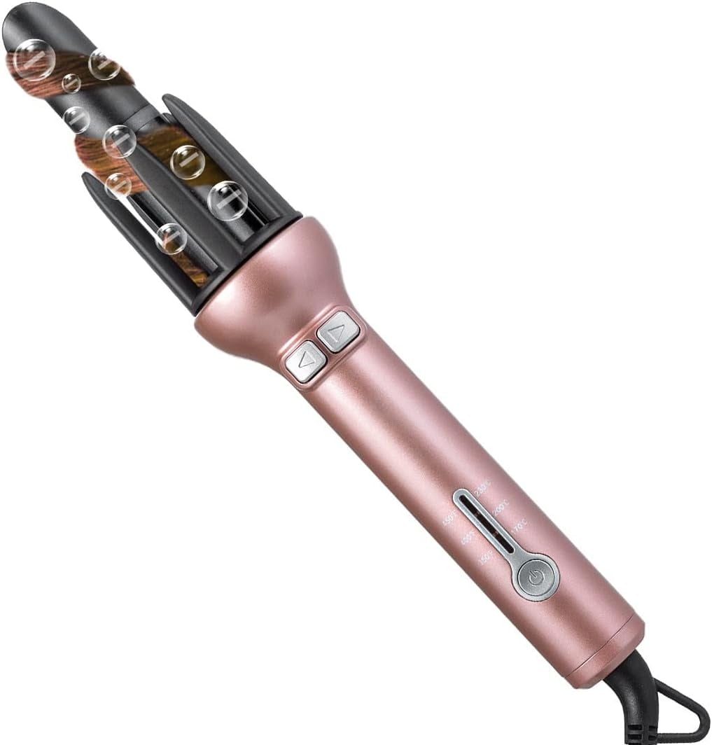 Curling Style Machine Automatic Rotating Curling Iron, One-Click Hair Curler with Ceramic ...