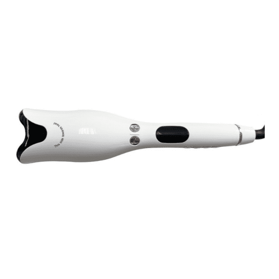 Automatic Rotating Hair Curler, Professional Air Spin Curl Hair Curler for All Hair Types, LCD Digital Display (white)
