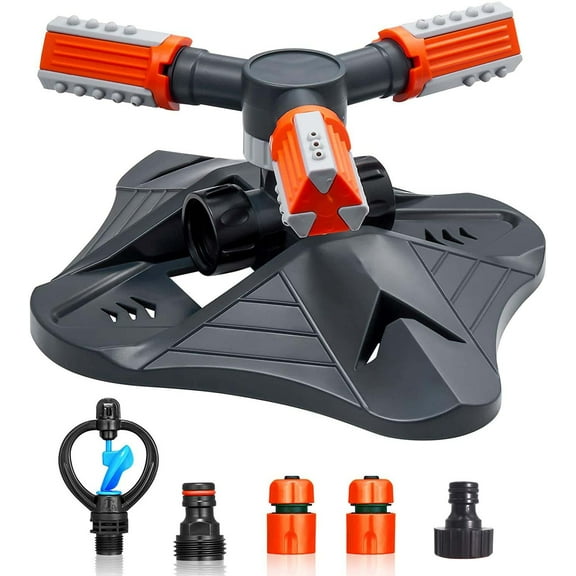 Automatic Rotating Pressurized Watering Nozzle Set - Garden Agricultural Sprinkler for Watering Vegetables, Flowers & Lawns, Efficient Spraying Showerhead for Home Gardens & Farm Use, 10*8*4in