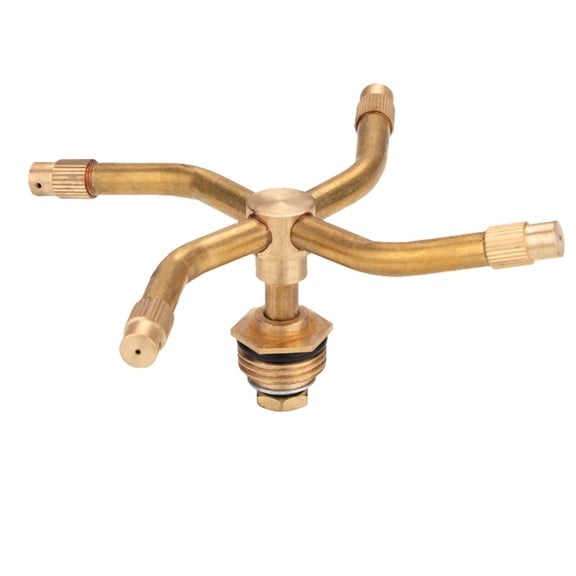Automatic Rotating Sprinkler - Copper 2/4-Prong Nozzle, 360° Coverage, Garden Irrigation, Cooling Mist