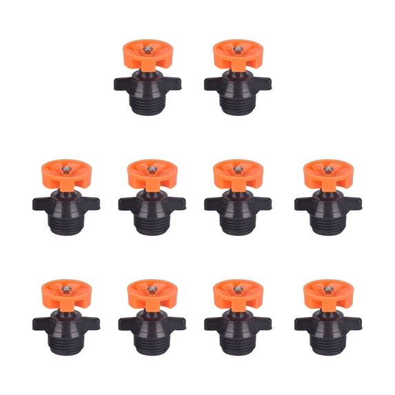 Automatic Rotating Sprinkler Heads 1/2 Inch, 360 Degree Rotation, 10 Pack, Durable Garden Irrigation Sprayers, Multiple Colors, Easy-to-Install, Uniform Water Distribution