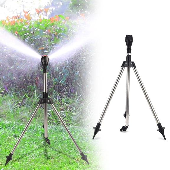 Automatic Rotating Sprinkler With Tripod For Garden 360 Degree Watering Nozzle