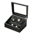 thumbnail image 1 of Automatic Rotation Watch Winder Box 4+6 Self Winding Display Box Storage Case, 1 of 16