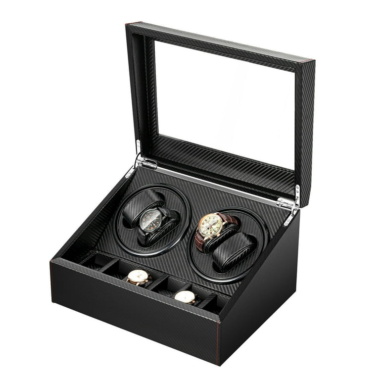 Automatic Rotation Watch Winder Box 4 6 Self Winding Display Box Storage Case Walmart