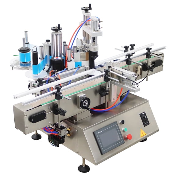 Automatic Round Bottle Labeling Machine Desktop Label Applicator 1900W