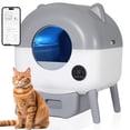 thumbnail image 1 of Automatic Self-Cleaning Cat Litter Box – Large Capacity, App Control, Multiple Safety Protection, Includes 1 Roll Garbage Bags, Easy to Clean, 1 of 8