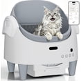 thumbnail image 1 of Automatic Self-Cleaning Cat Litter Box – Open-Top Electric Litter Box with App Control, 15-Layer Safety Protection, Adjustable Entry, Suitable for 1-3 Cats, 1 of 9