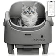 thumbnail image 1 of Automatic Self Cleaning Cat Litter Box with App Control Open Top Multi Sensor Safety Adjustable Entry Odor Control, 1 of 8