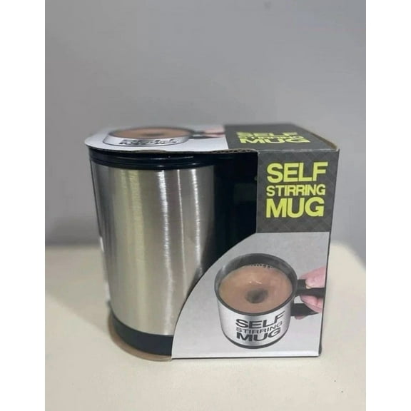 Automatic Self Stirring Coffee Mug + Free Silicon Sealed Lid! (No Text On Mug)