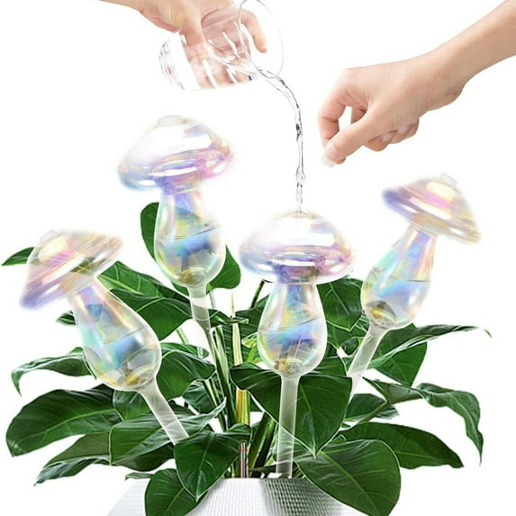 Automatic Self Watering Globe for Plants, Glass Plant Watering Bulb with Slow Release Irrigation for Indoor Outdoor Potted Plants, Succulents, Herbs, Flowers - Vacation Plant Care (3 Piece)
