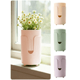 thumbnail image 1 of Automatic Self-Watering Plastic Flower Pot for Indoor Plants, Breathable Thickened All-Season Home Desktop Container with Drainage Holes, 4.72 x 5.91 in, 1 of 6